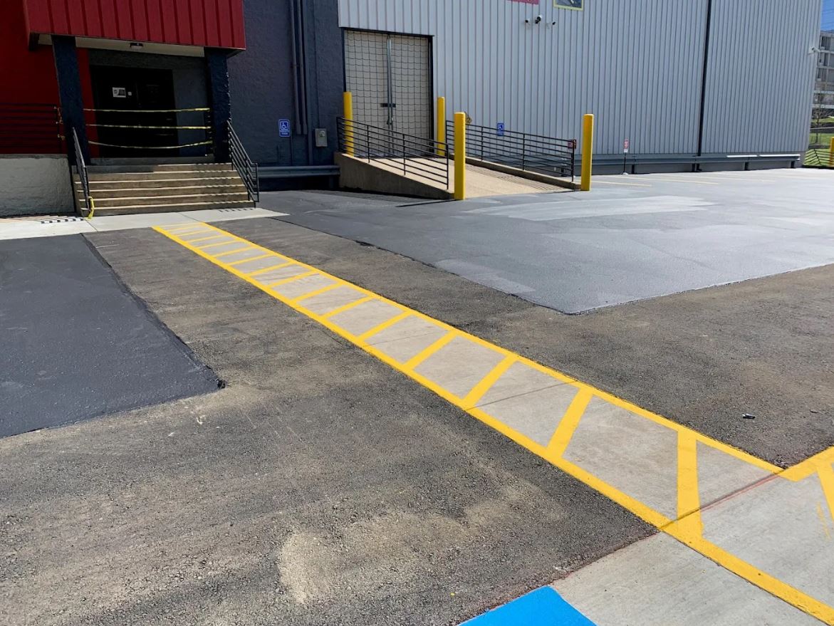 Public lot striping